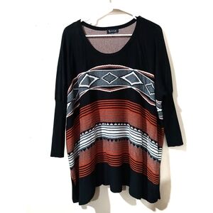 ii SISTERS Intarsia Oversized Sweater OS
